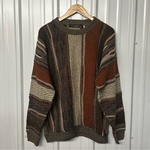 Vintage Protogé Acrylic Crewneck Sweater Men Size XL Casual Streetwear Biggie